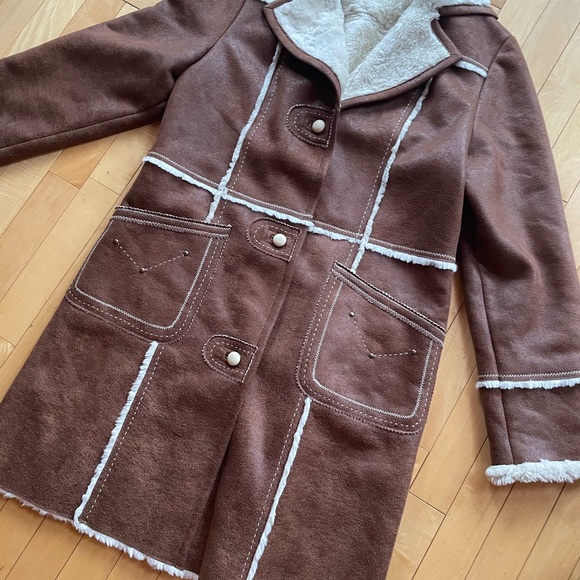 🌹21”PTP lightweight faux sheep leather longline penny lane - Picture 4 of 14